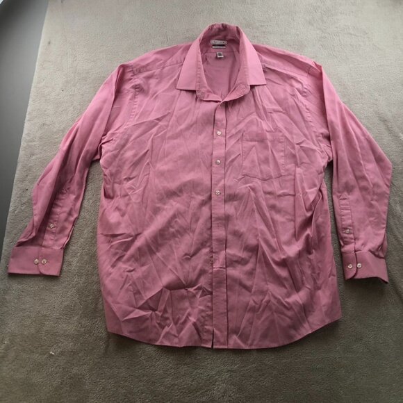 Van Heusen Mens Dress Shirt Size 2XL 18.5 Neck Lot Of Two Poplin Regular Fit - Picture 3 of 10